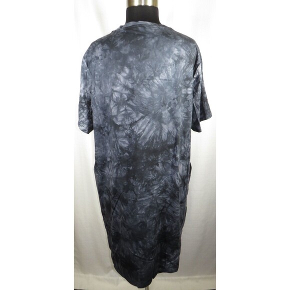 City Chic Black Tie Dye T-Shirt Dress With Pockets Plus Size 24 - Picture 8 of 8